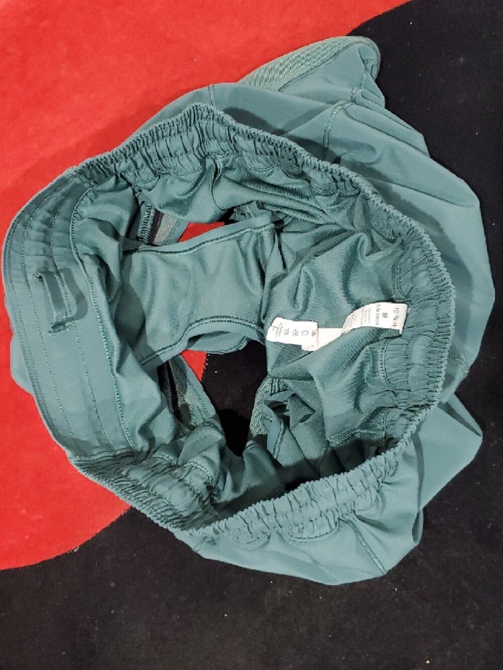 Lululemon Hotty Hot Teal Green Running Shorts Size 10 - Picture 6 of 10